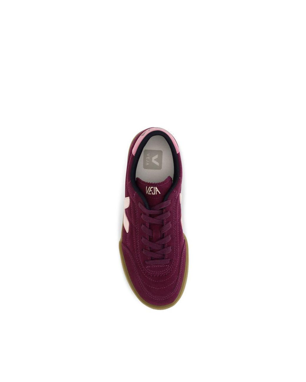 Veja Pink Purple Calf Leather Bos Taurus Low Top Sneakers