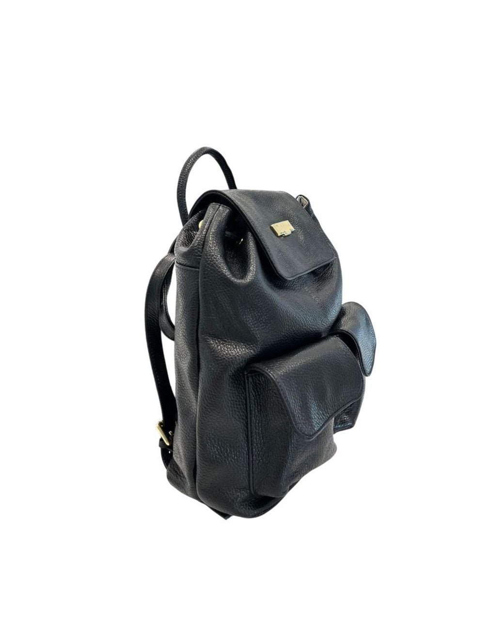 Baldinini Black Leather Backpack