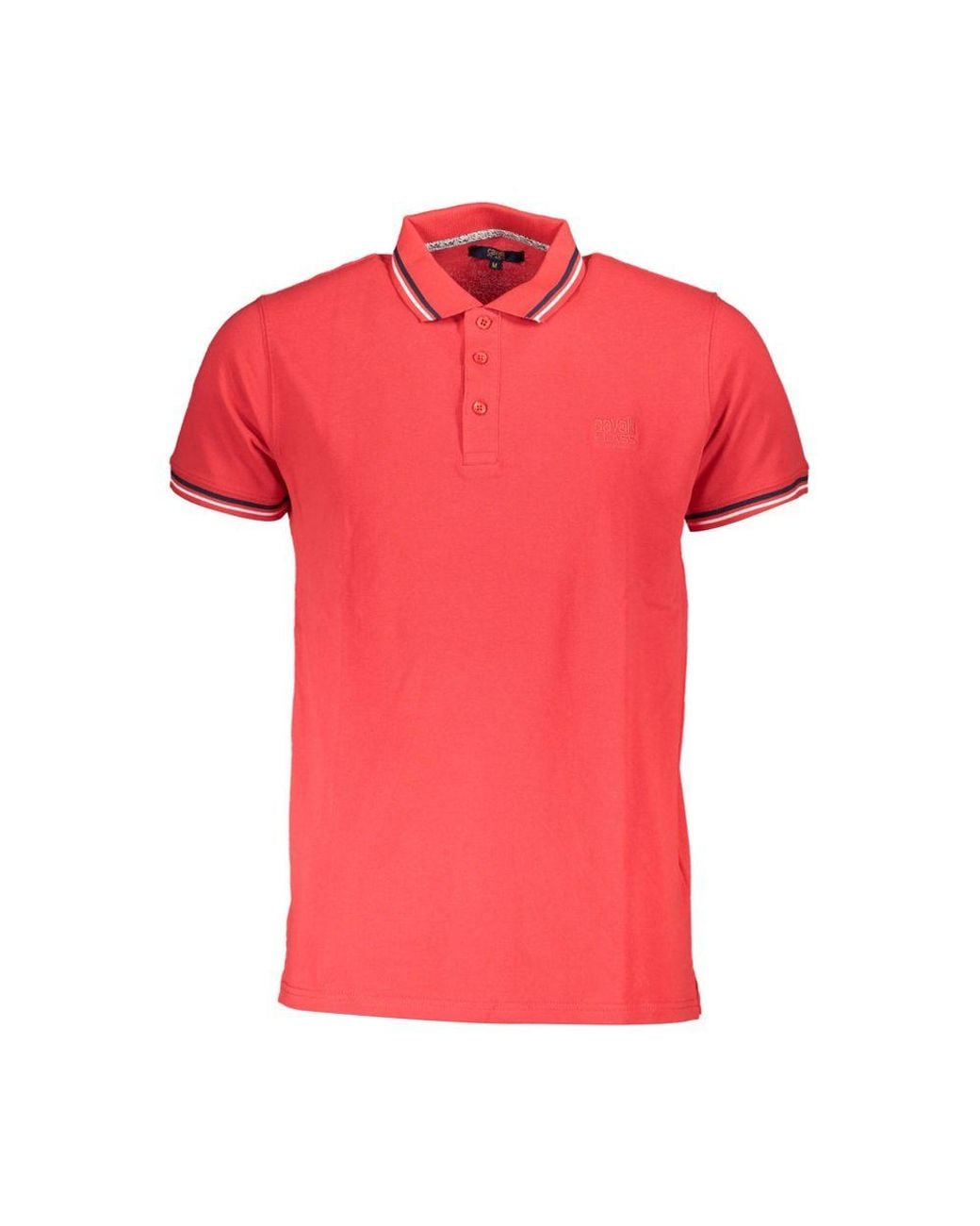 Roberto Cavalli Pink Cotton Polo Shirt for men