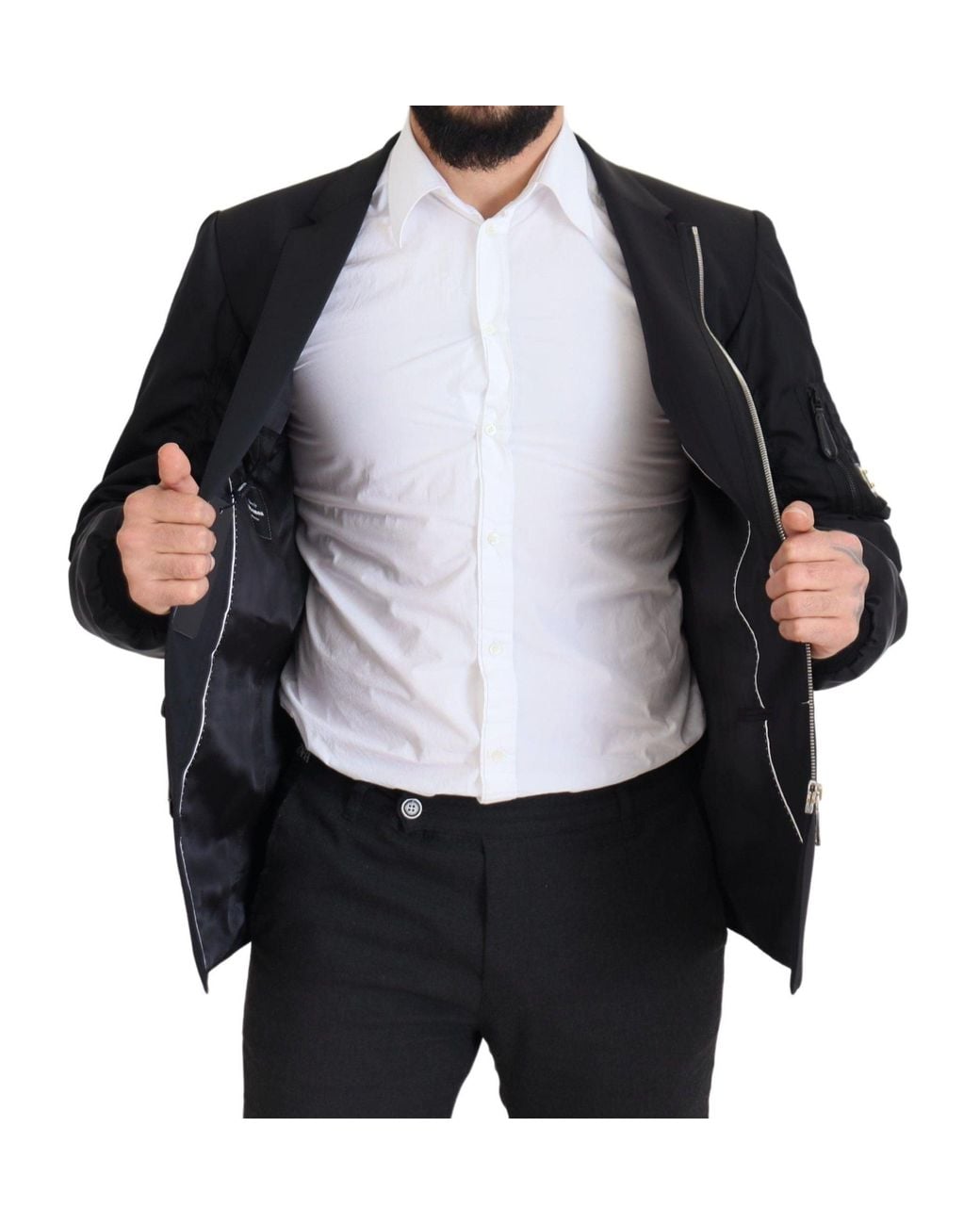 Dolce & Gabbana Blue Elegant Virgin Wool Jacket for men