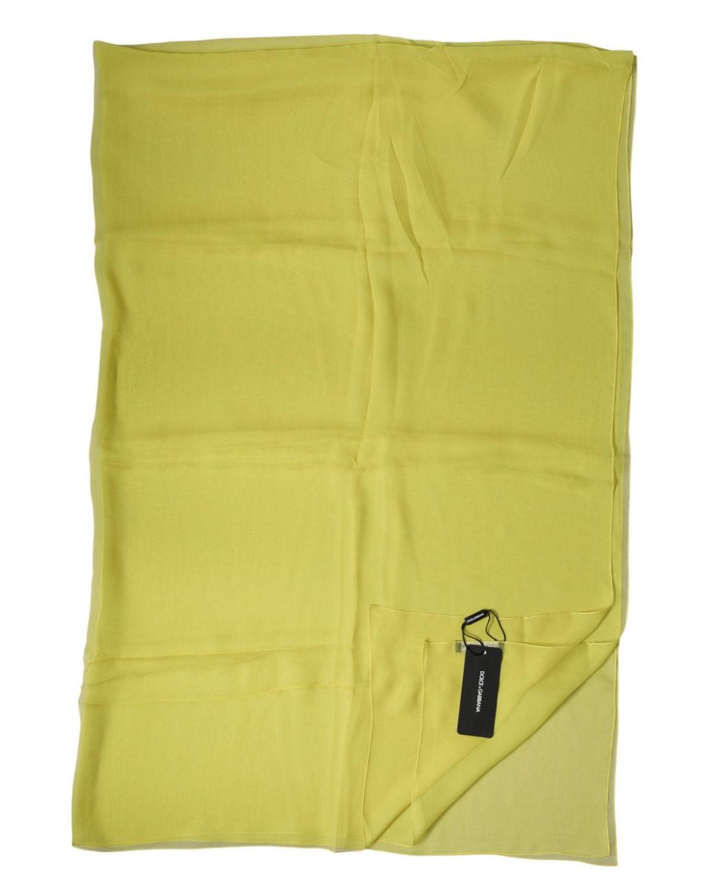 Dolce & Gabbana Yellow Stole Silk Neck Wrap Shawl Scarf for men