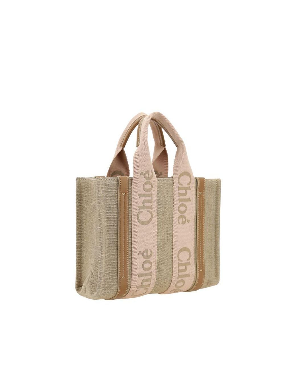 Chloé Natural Beige Linen Handbag