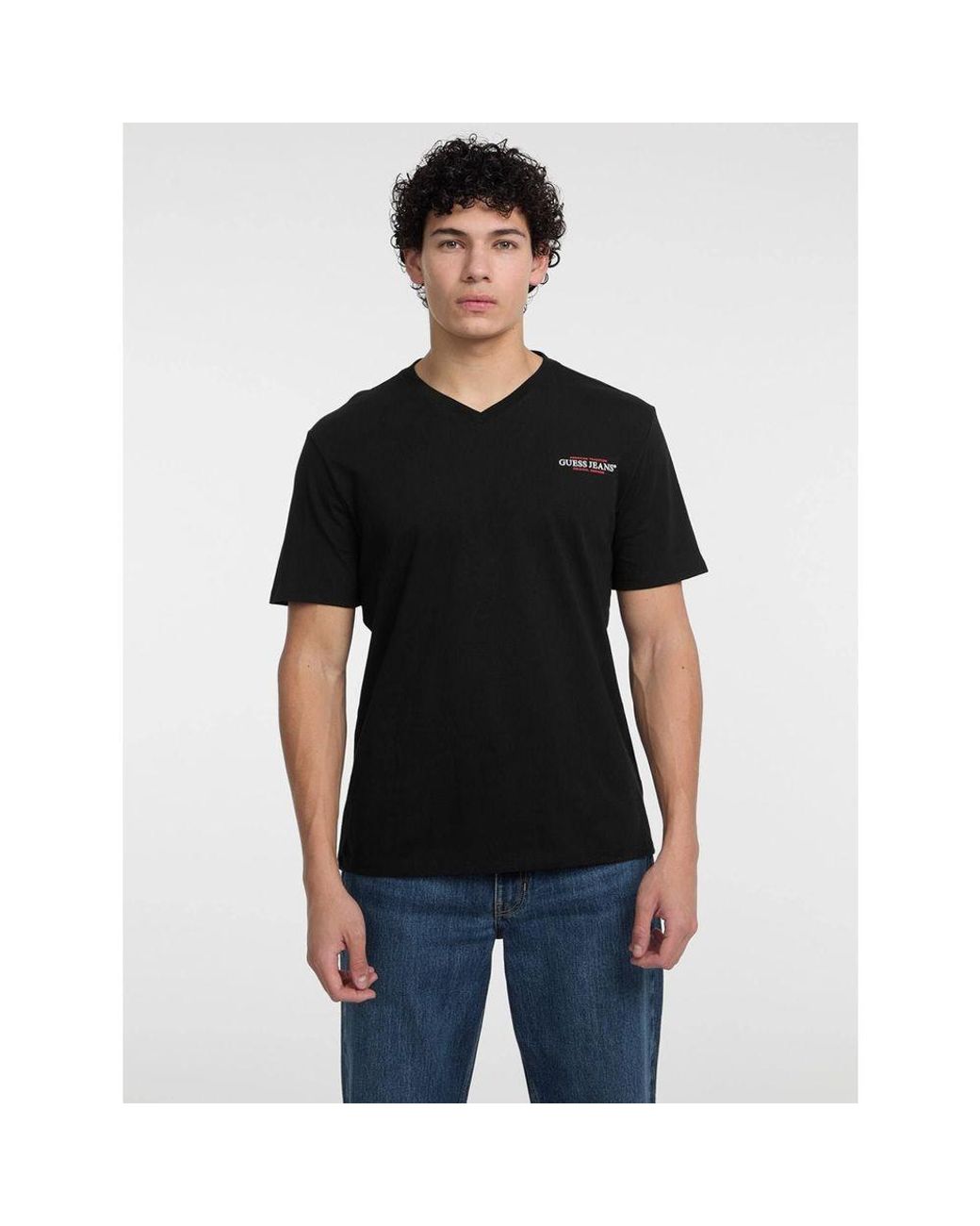 Guess Black Cotton T-Shirt for men