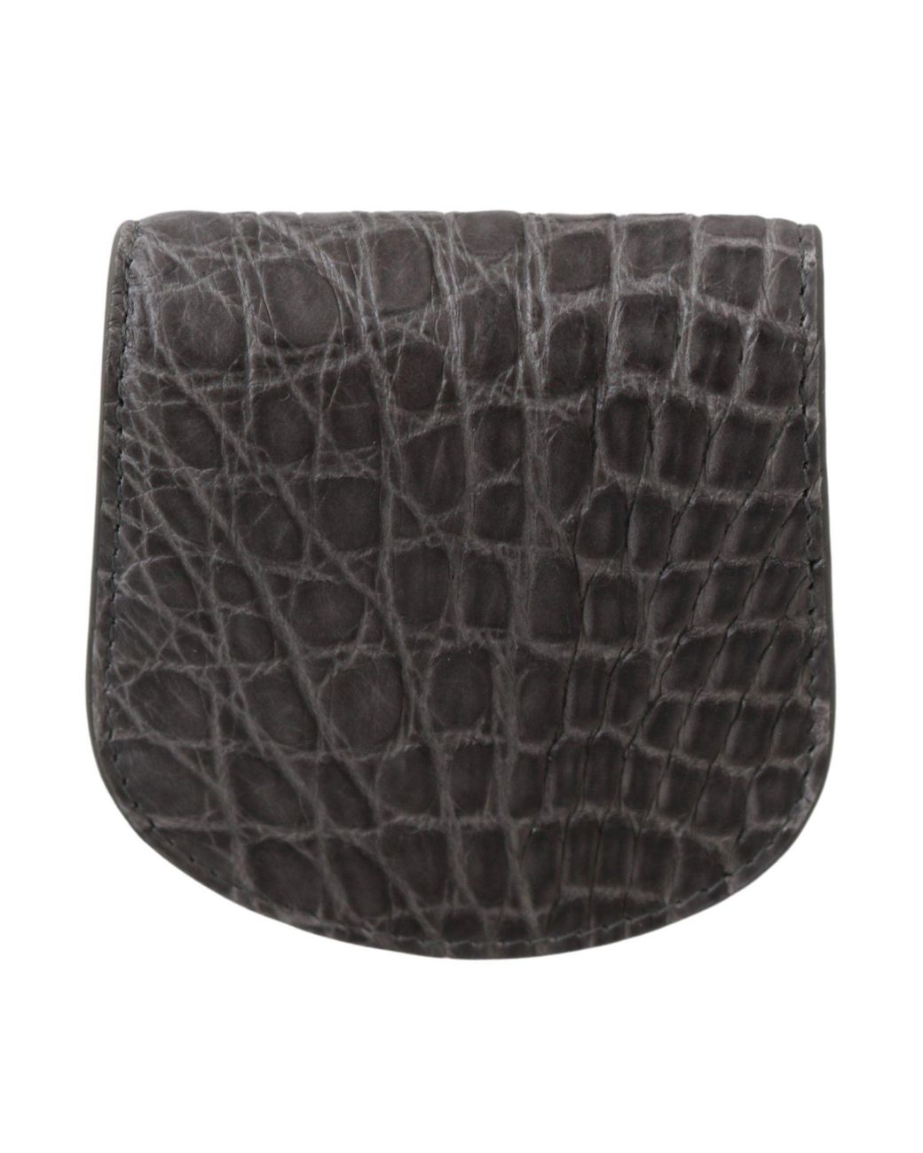 Dolce & Gabbana Gray Exotic Skin Condom Case Holder Pocket Wallet for men