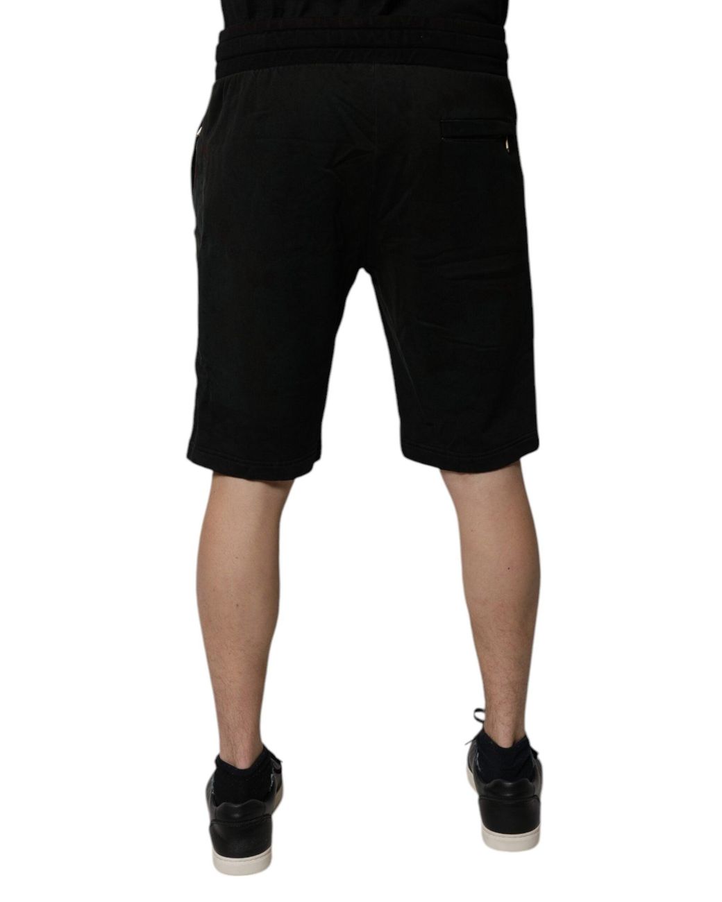 Dolce & Gabbana Black Cotton Sweatmen's Bermuda Shorts for men