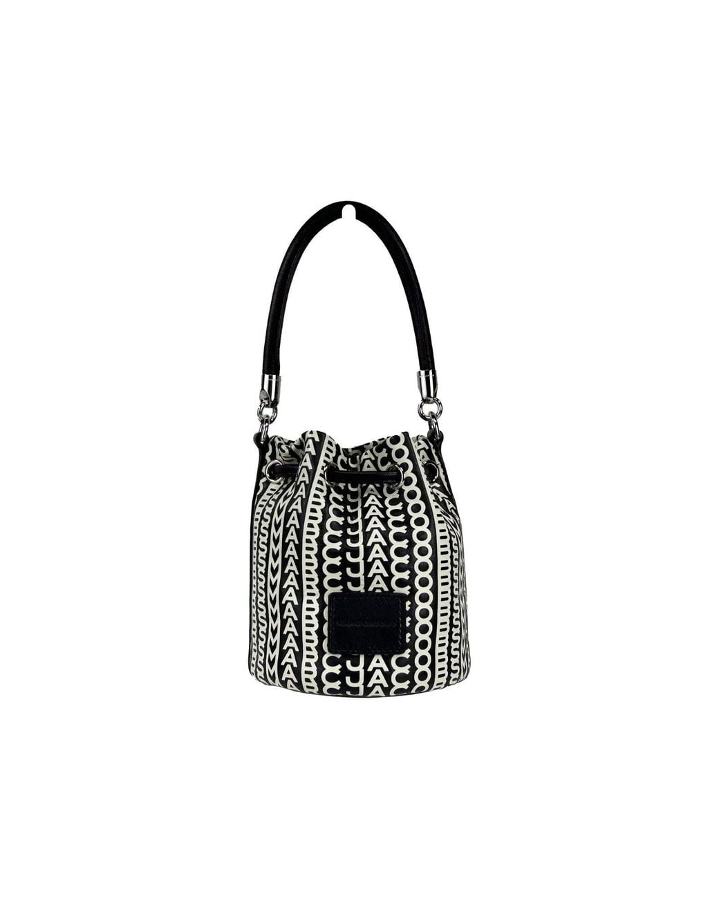 Marc Jacobs Black Mini Monogram Crossbody Bucket Bag Leather