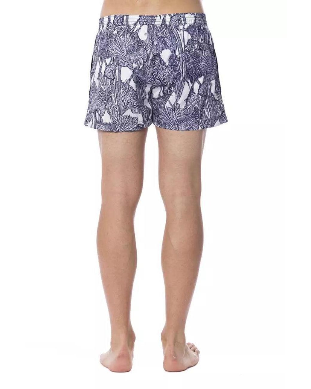 Roberto Cavalli Blue Elegant Light- Printed Swimsuit for men