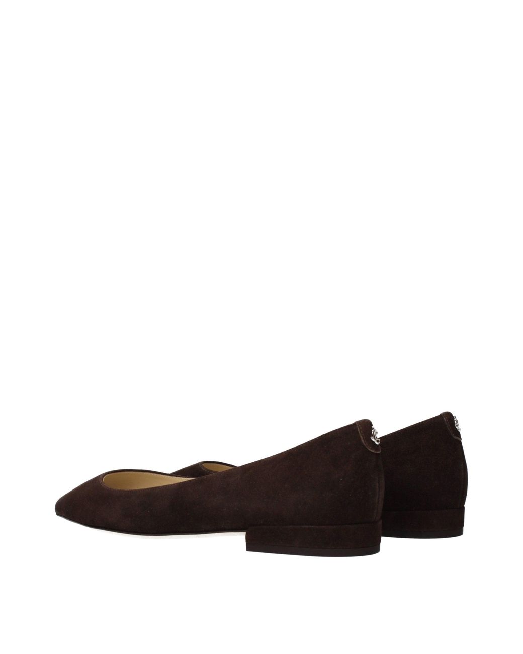 Jimmy Choo Black Brown Leather Ballet Flats