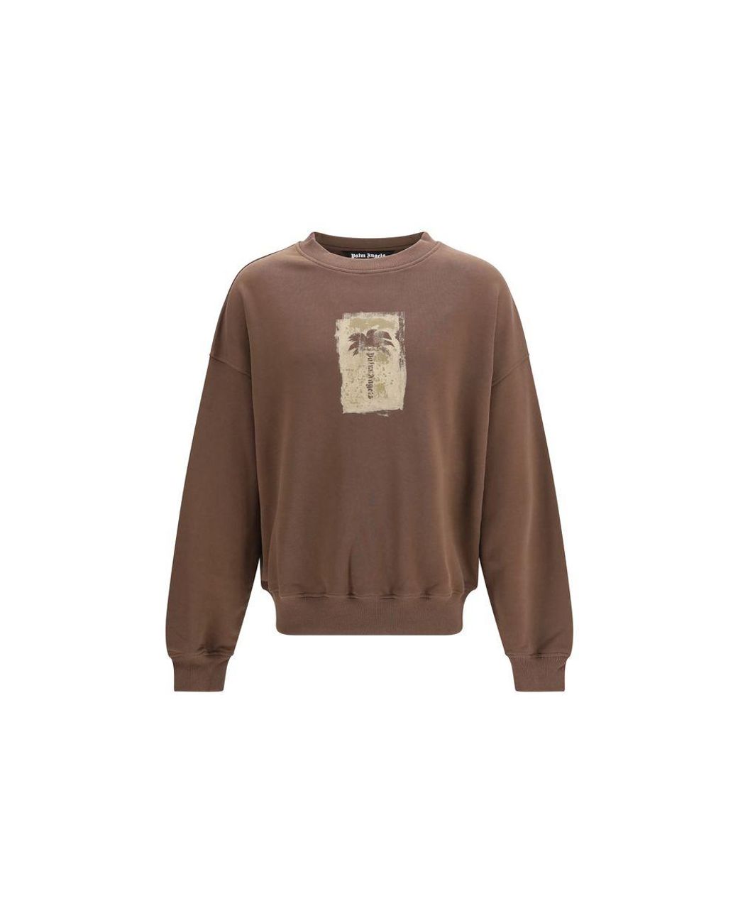 Palm Angels Brown Cotton Sweatshirt for men
