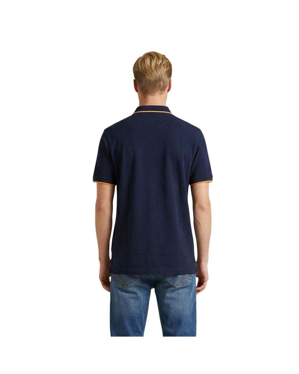 U.S. POLO ASSN. Blue Cotton Polo Shirt for men