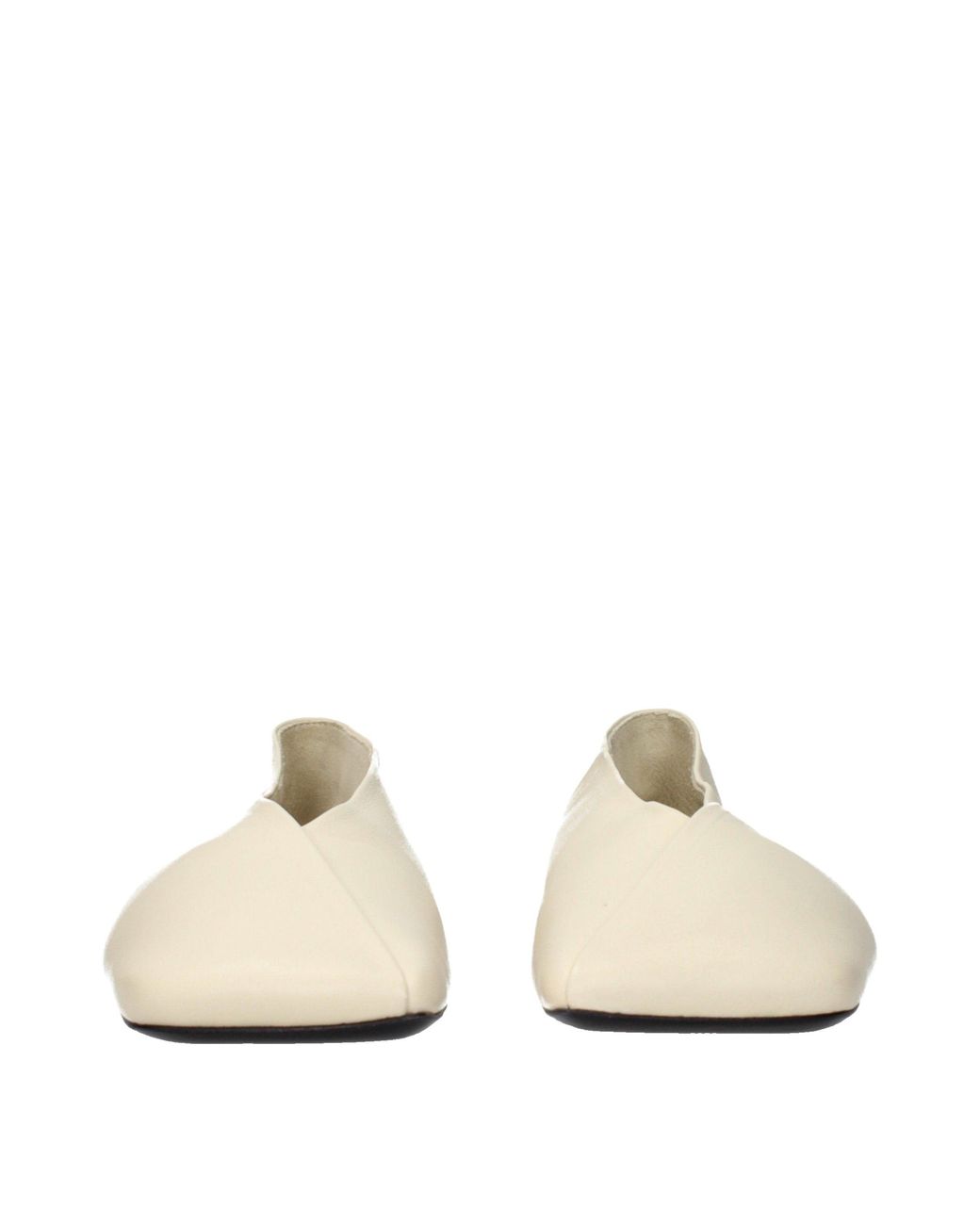 Jil Sander Natural Leather Ballet Flats