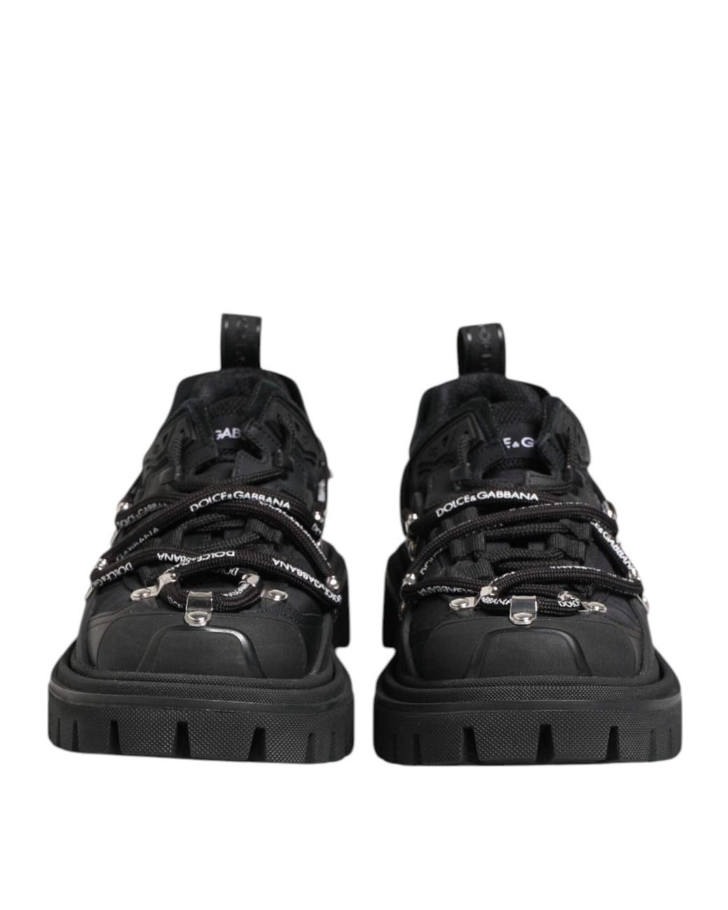 Dolce & Gabbana Black Lace-Up Boots for men