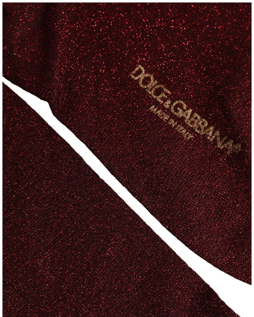 Dolce & Gabbana Purple Burgundy Viscose Mid Calf Accessory Socks