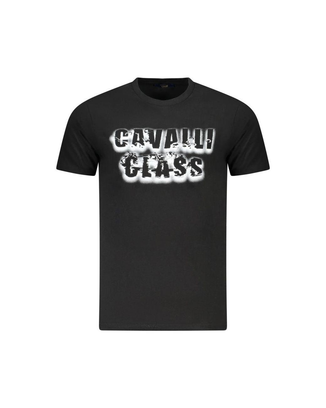 Roberto Cavalli Black Cotton T-Shirt for men