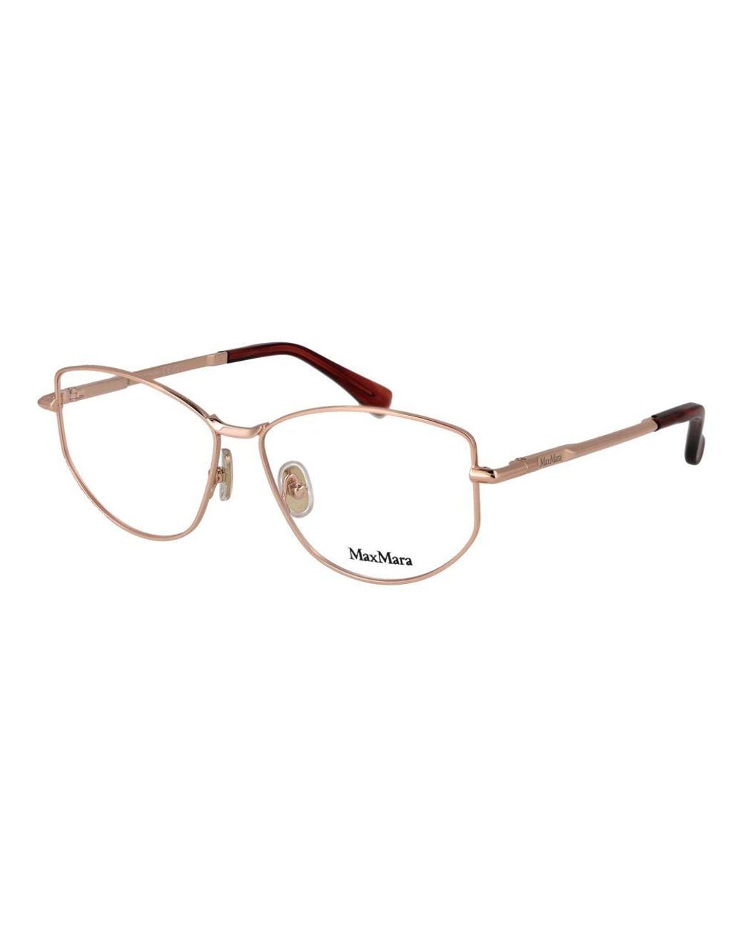 Max Mara Metallic Rose Gold Metal Glasses (frames)