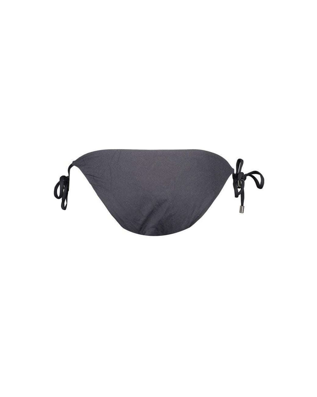 Karl Lagerfeld Black Tie Side Bikini Bottom