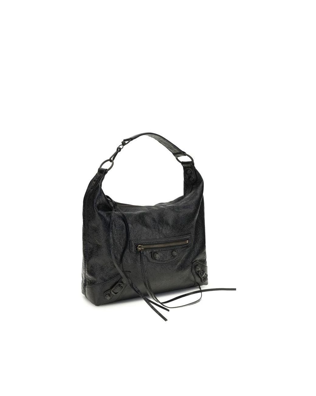 Balenciaga Black Lamb Ovis Aries Aries Shoulder Bag