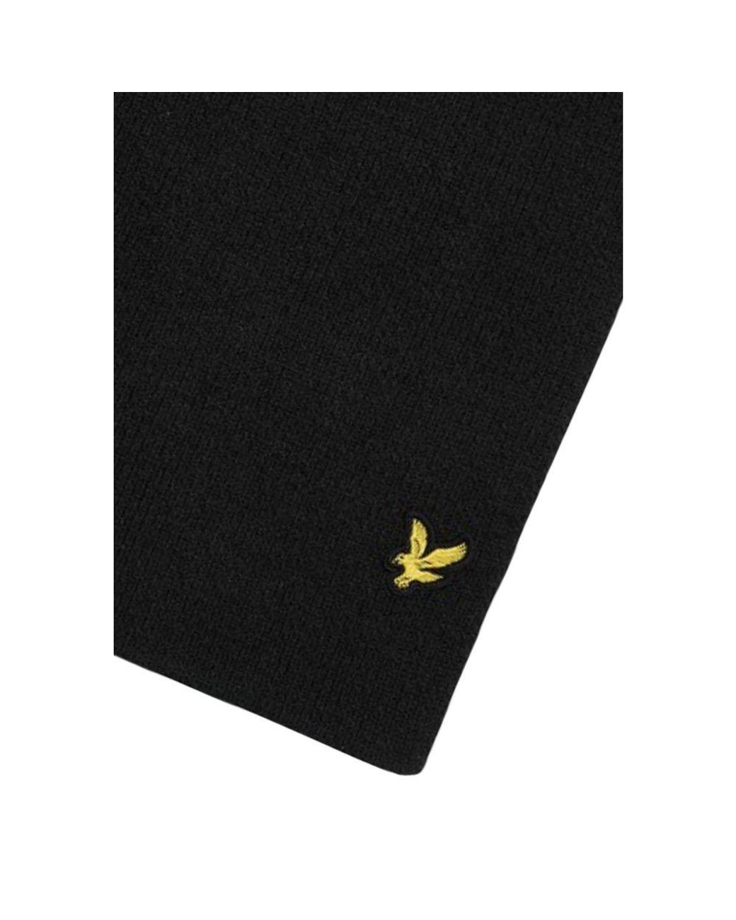 Lyle & Scott Black Viscose Scarf for men