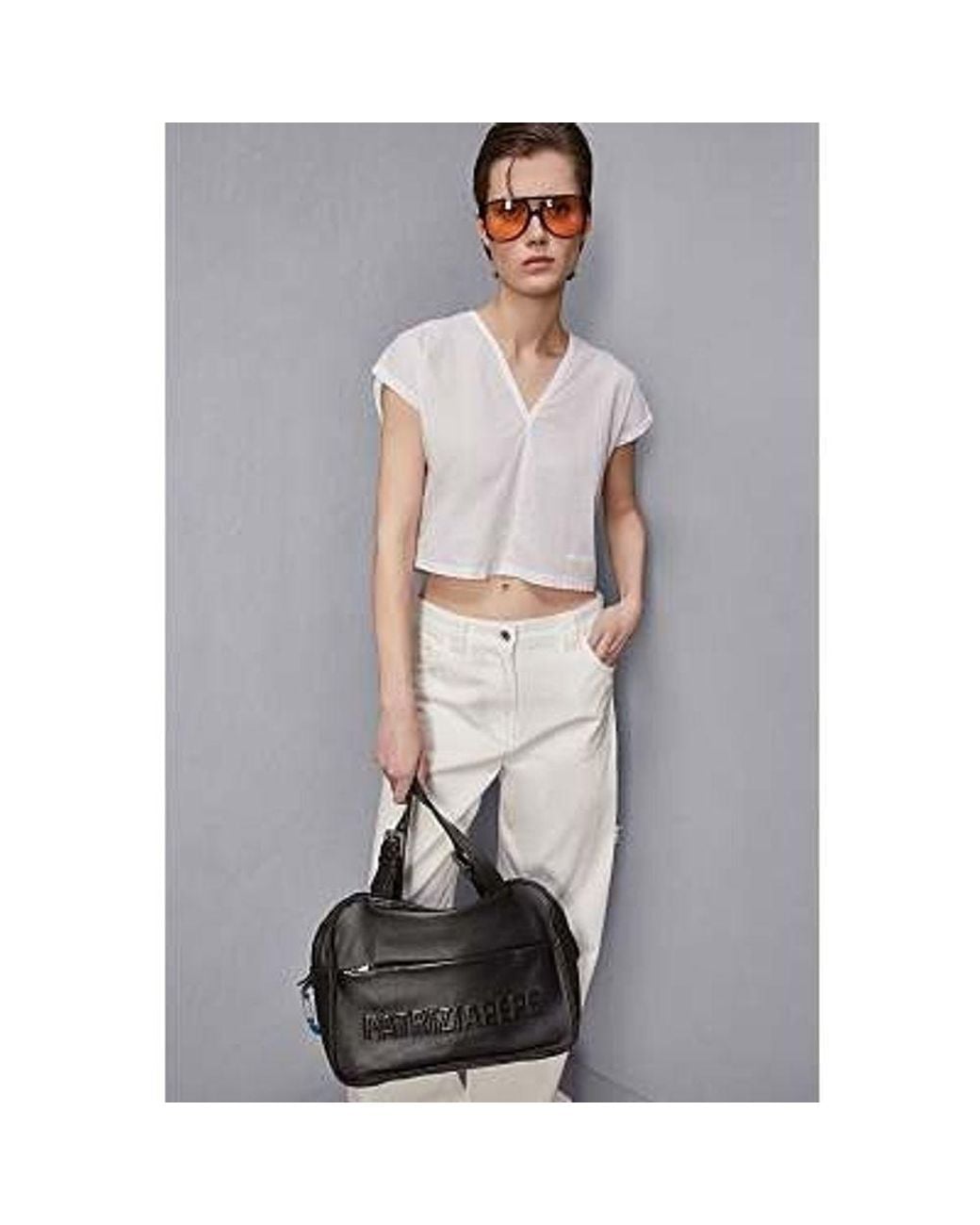 Patrizia Pepe Gray White Cotton T