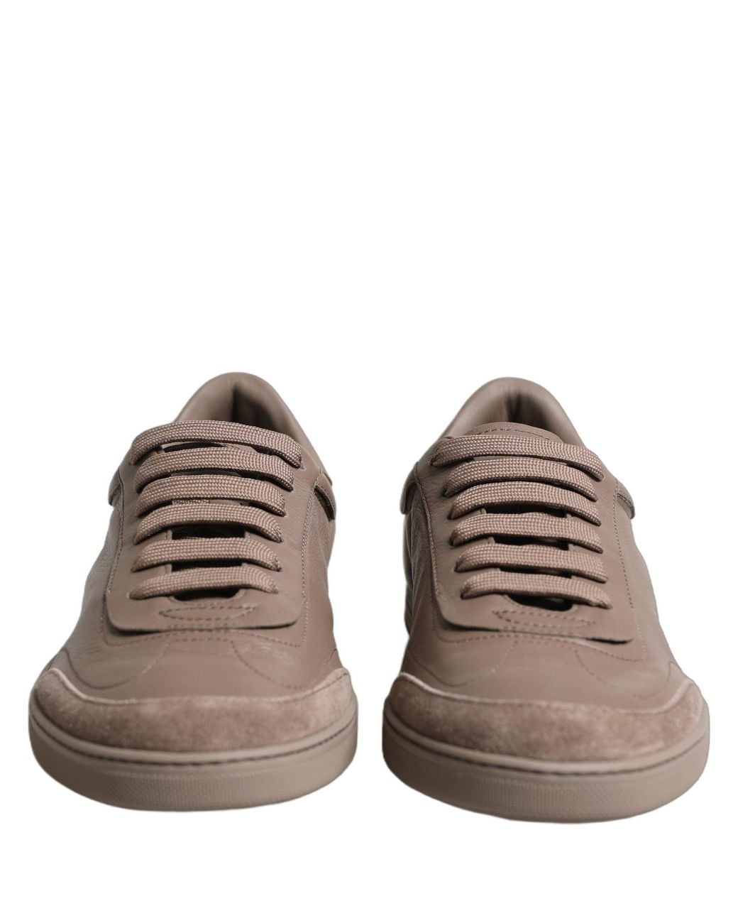 Dolce & Gabbana Brown Taupe Saint Tropez Low Top Sneakers Shoes for men