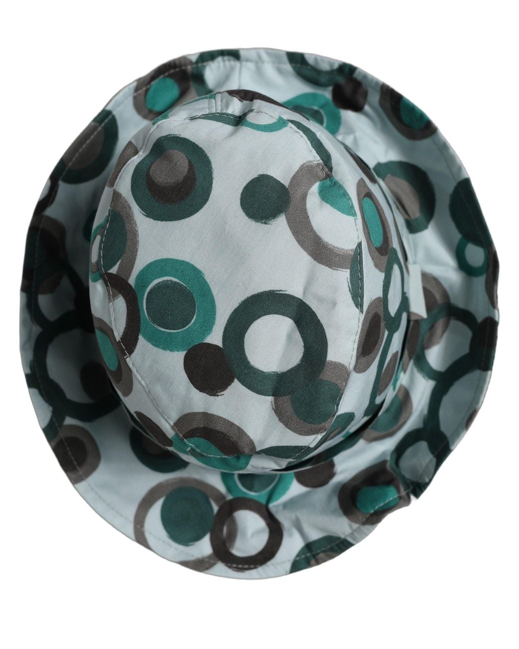Dolce & Gabbana Green Teal Cotton Big Polka Dot Pattern Bucket Hat