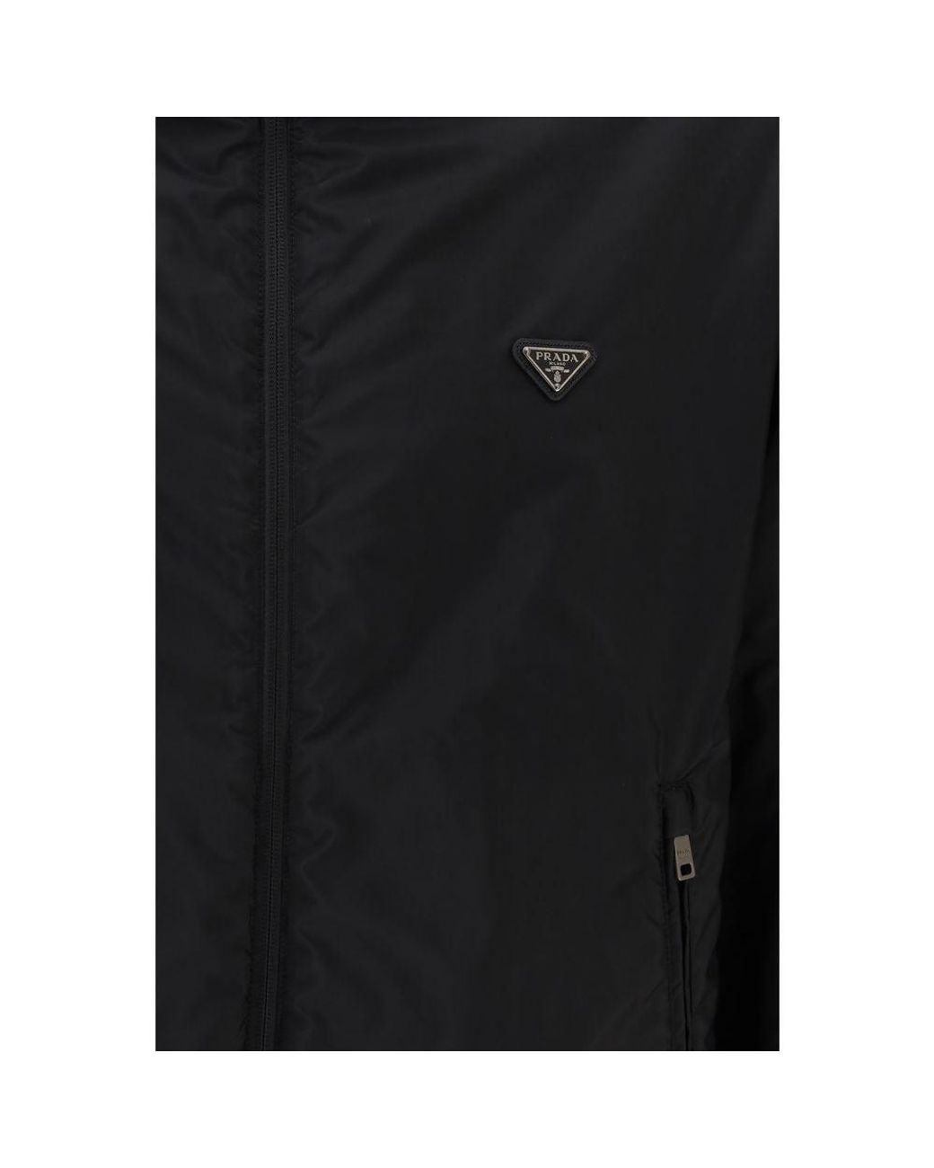 Prada Brown Recycled Polyamide Full-Length Jacket for men