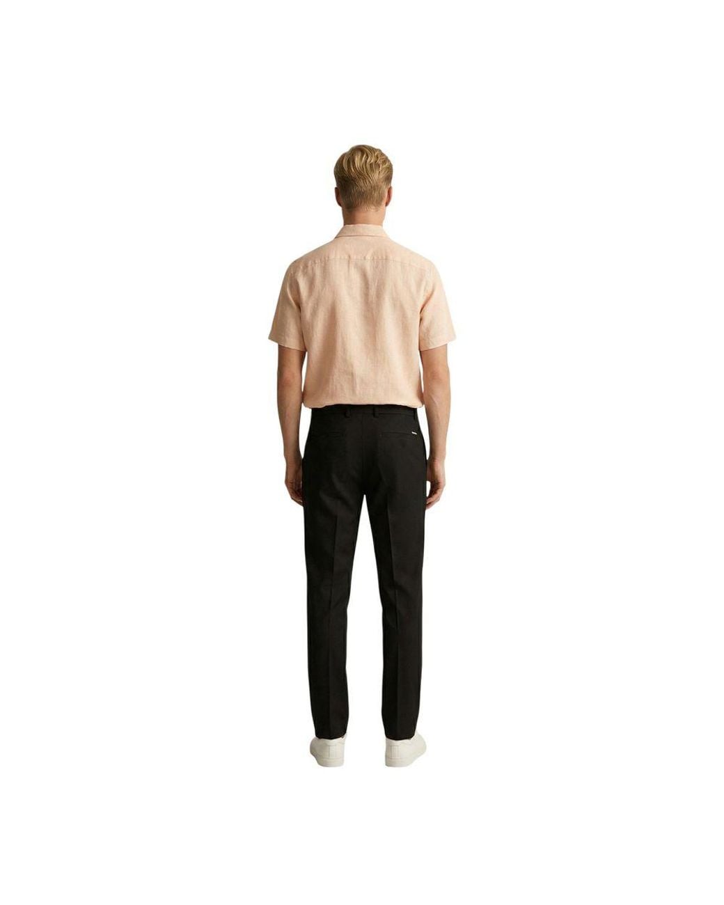 Gianni Lupo Black Polyester Skinny Pants for men