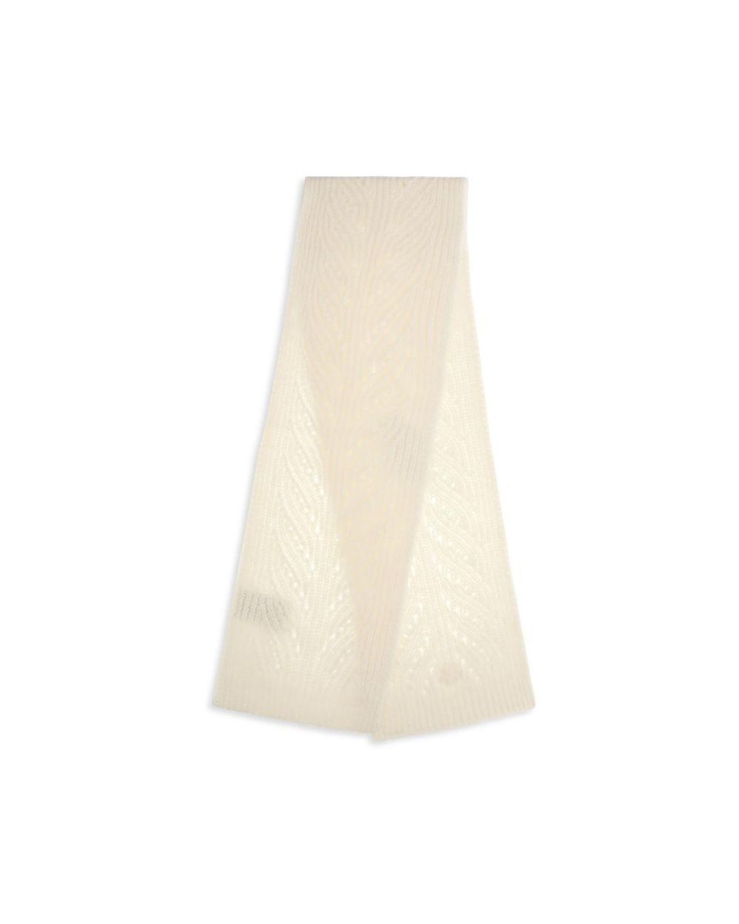 Moncler Natural Beige Wool Oves Aries Scarf
