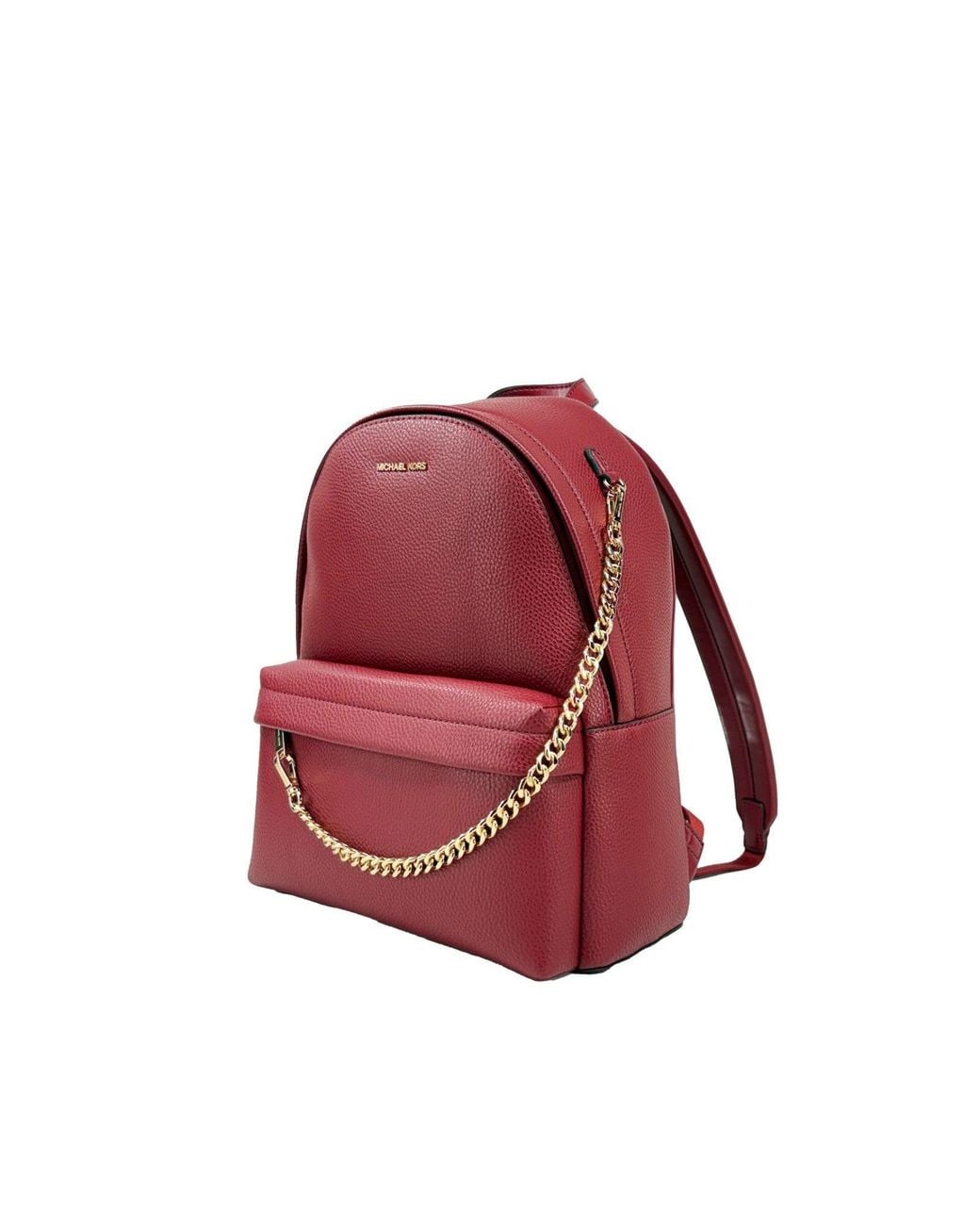 Michael Kors Red Slater Large Chain Backpack Bookbag