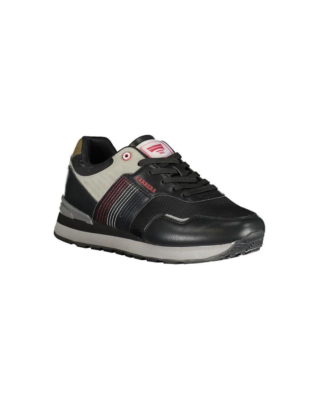 Carrera Black Sleek Laced Sports Sneakers With Contrast Details for men