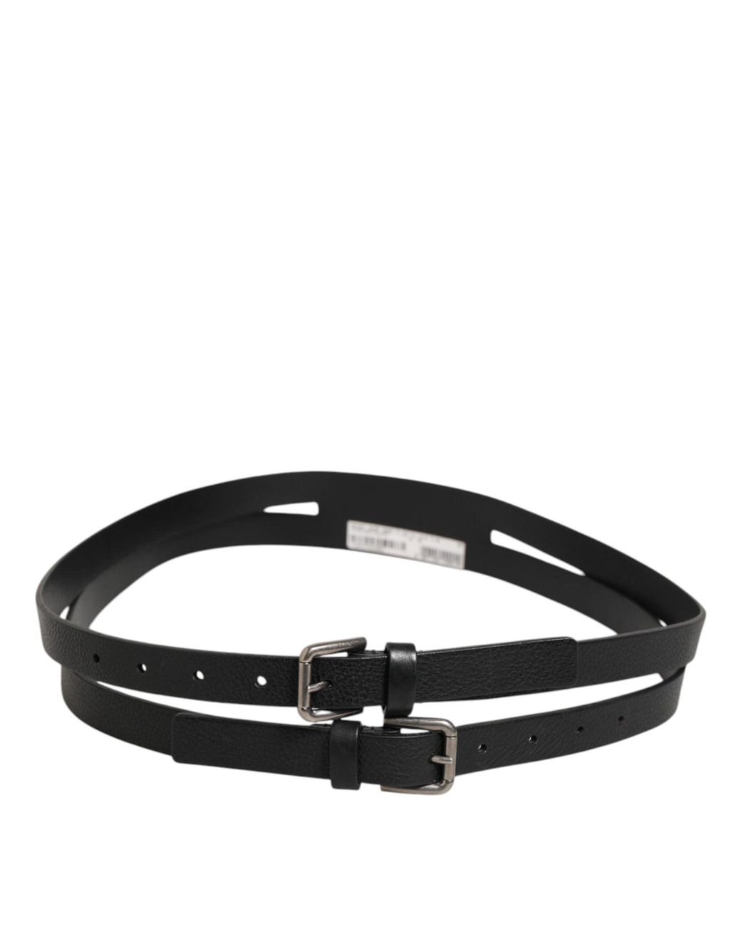 Dolce & Gabbana Black Leather Classic Belt for men