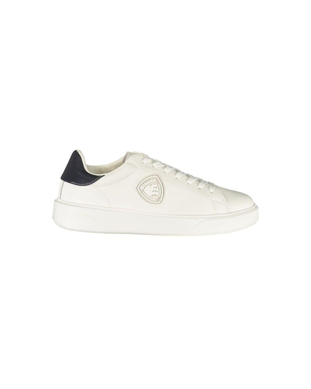 Blauer White Polyurethane Men's Sneaker for men
