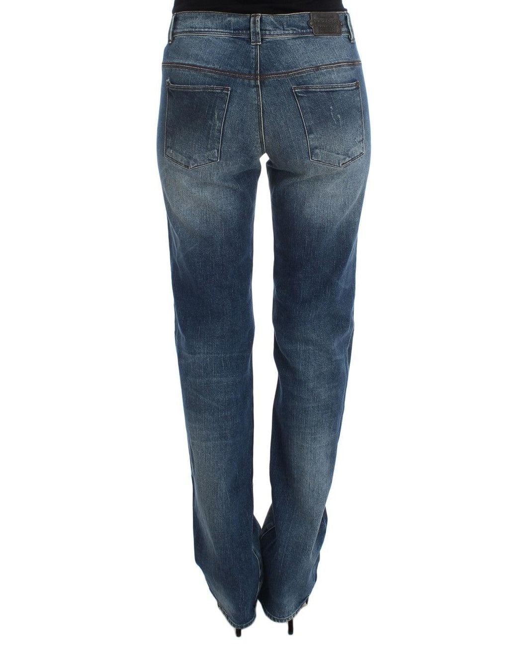 Ermanno Scervino Blue Wash Cotton Blend Slim Fit Jeans