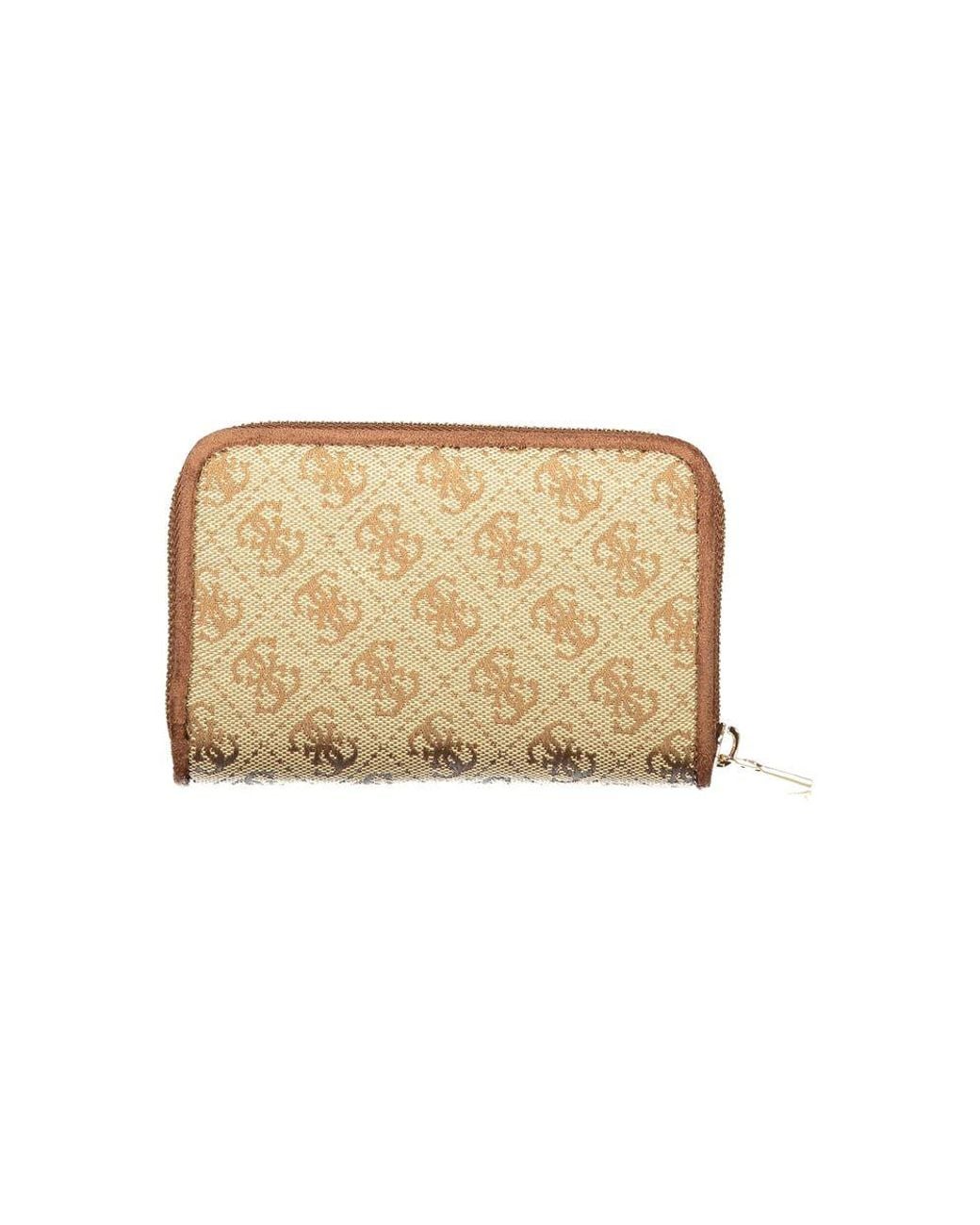 Guess Natural Beige Polyester Wallet