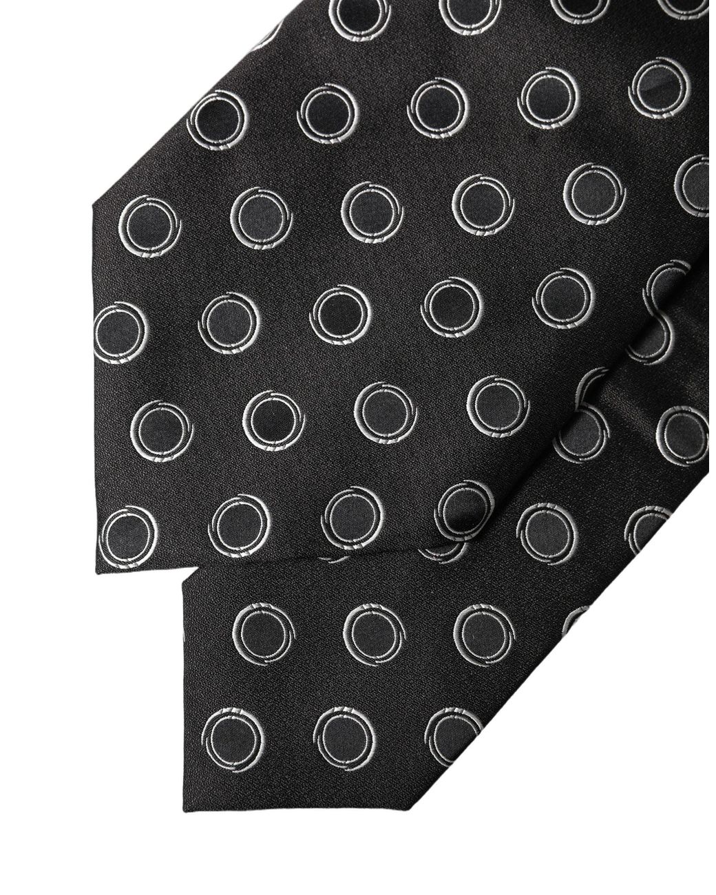 Dolce & Gabbana Black Polka Dot Silk Adjustable Neckwomen's Tie