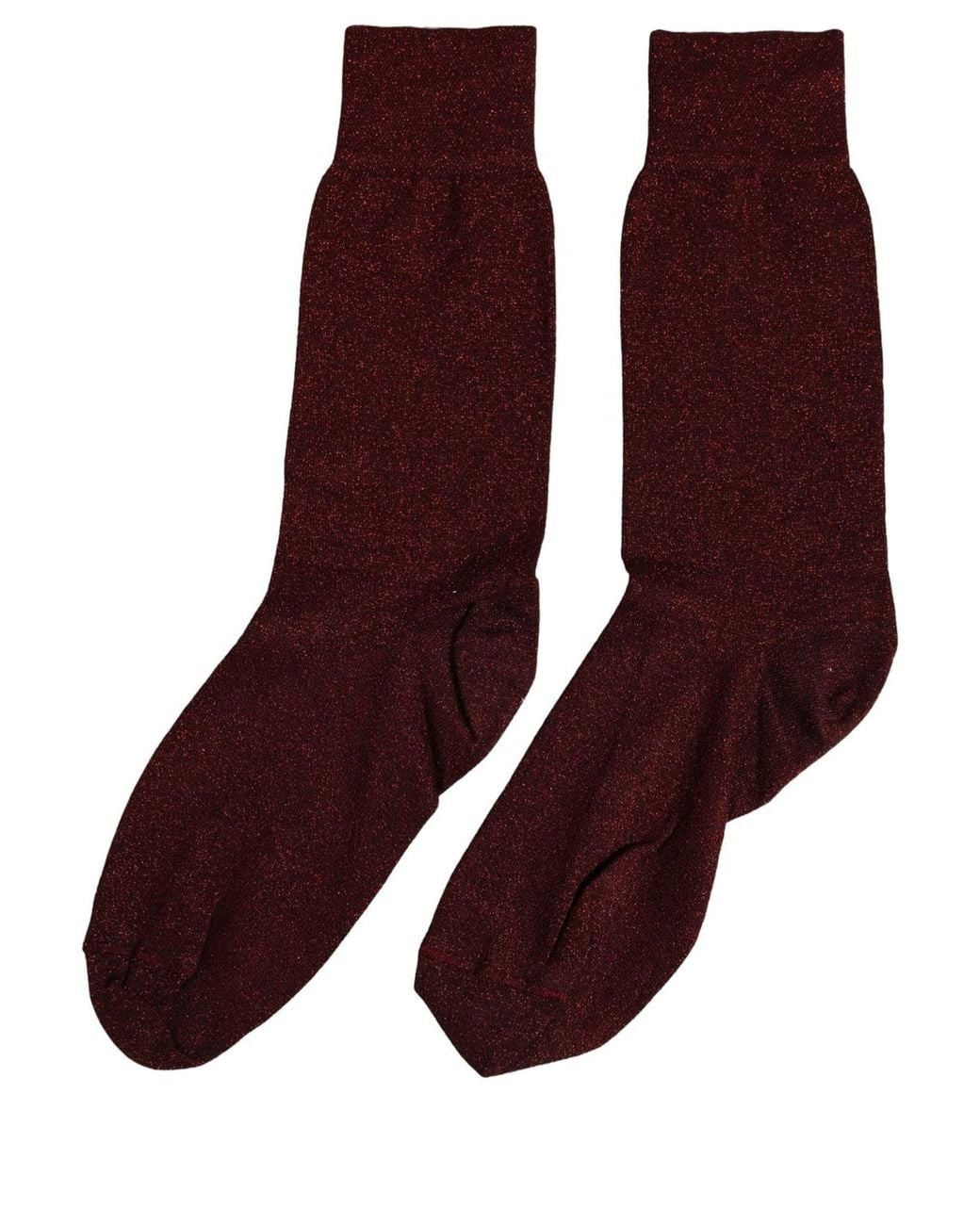 Dolce & Gabbana Purple Burgundy Viscose Mid Calf Accessory Socks