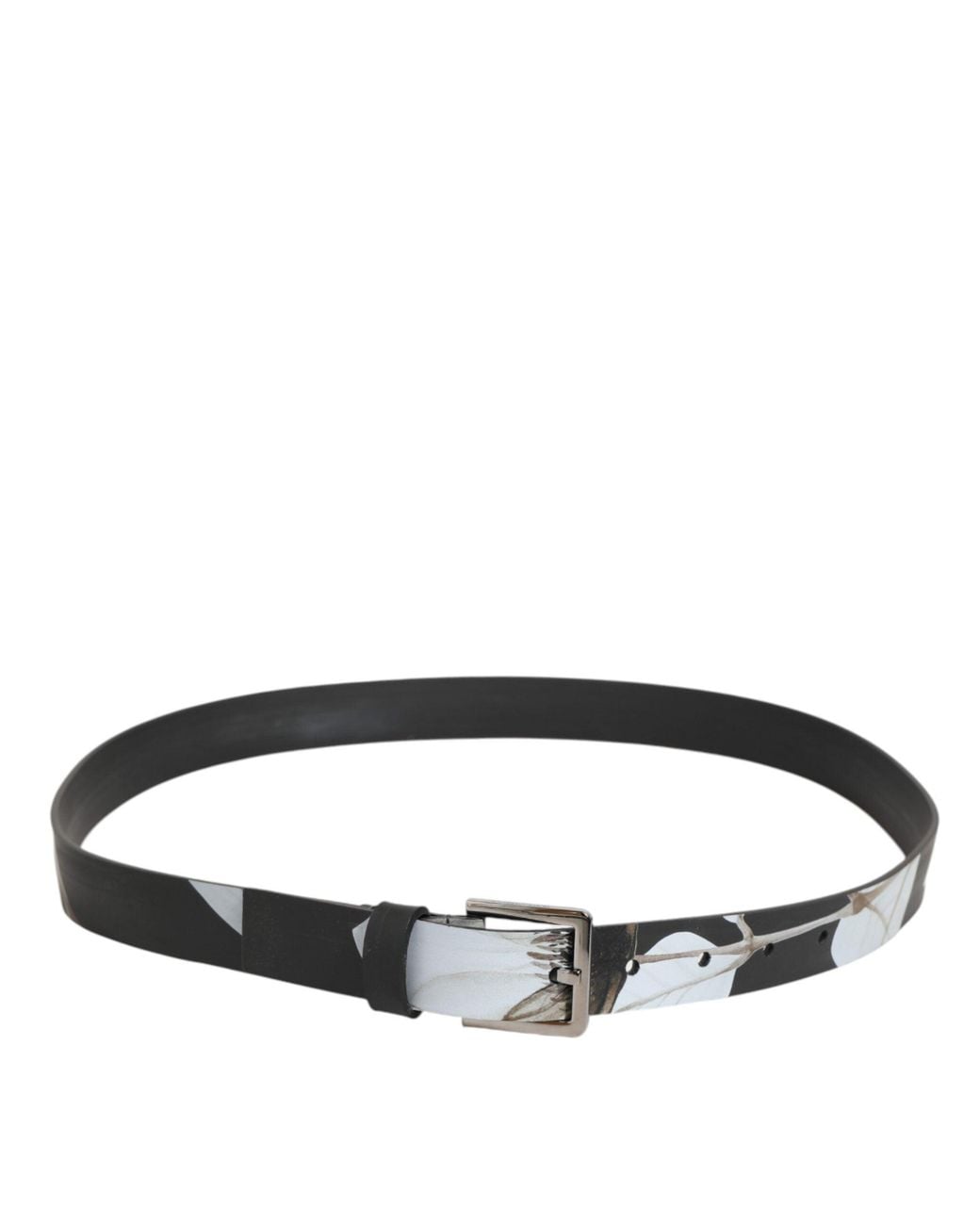 Dolce & Gabbana Black Printed Buckle Belt for men