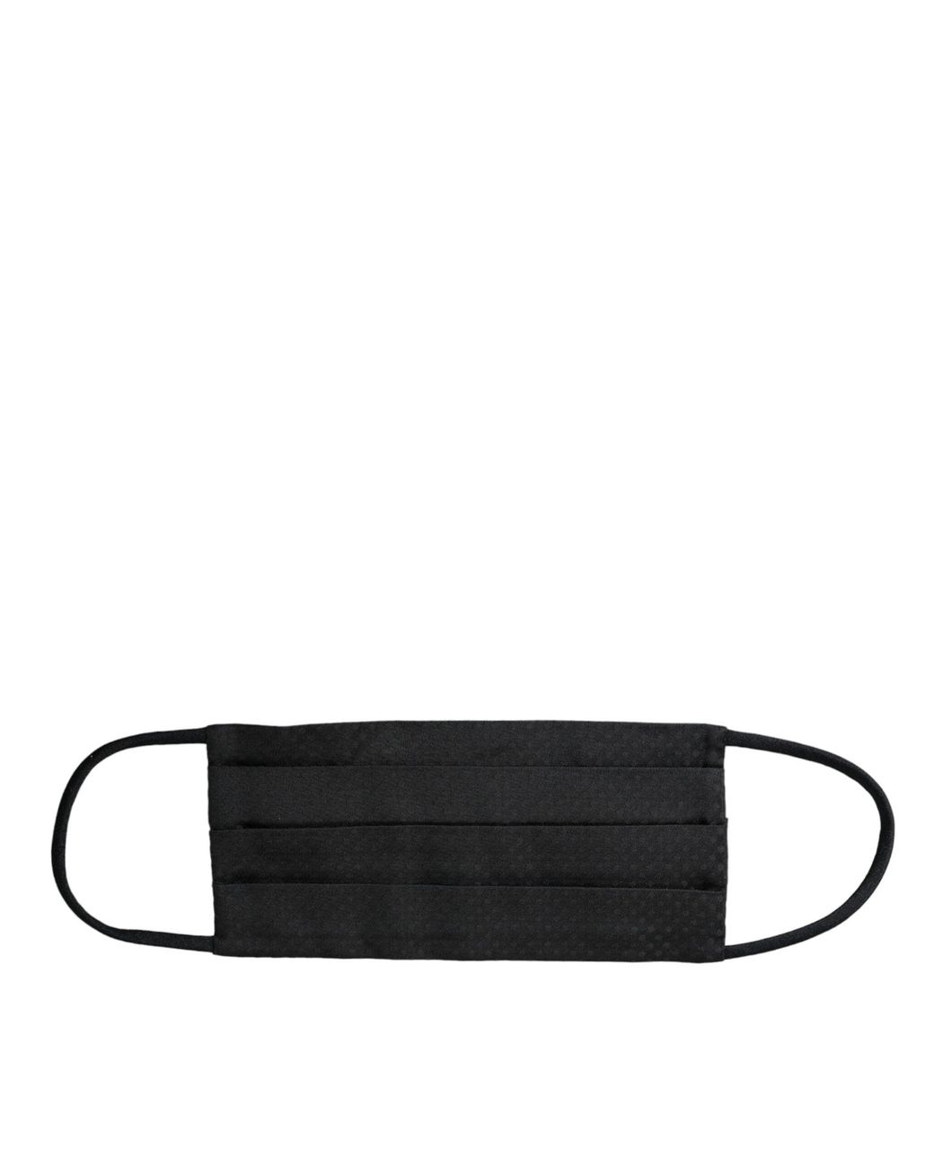 Dolce & Gabbana Black 100% Silk Adjustable Necktie Face Mask for men