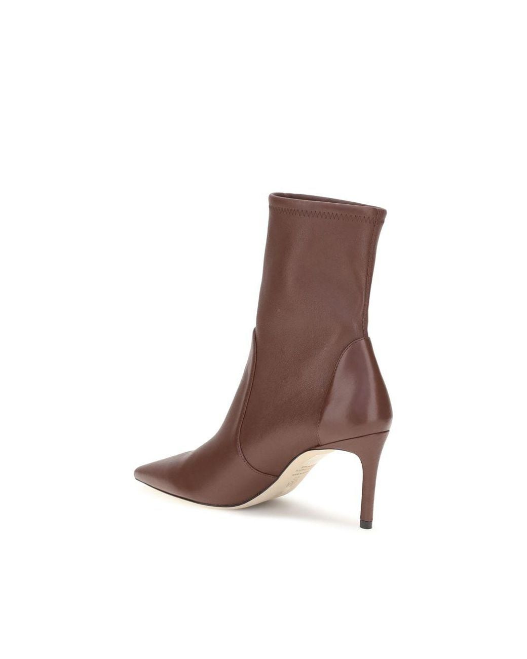 Stuart Weitzman Brown Calf Leather Bos Taurus Ankle Boots