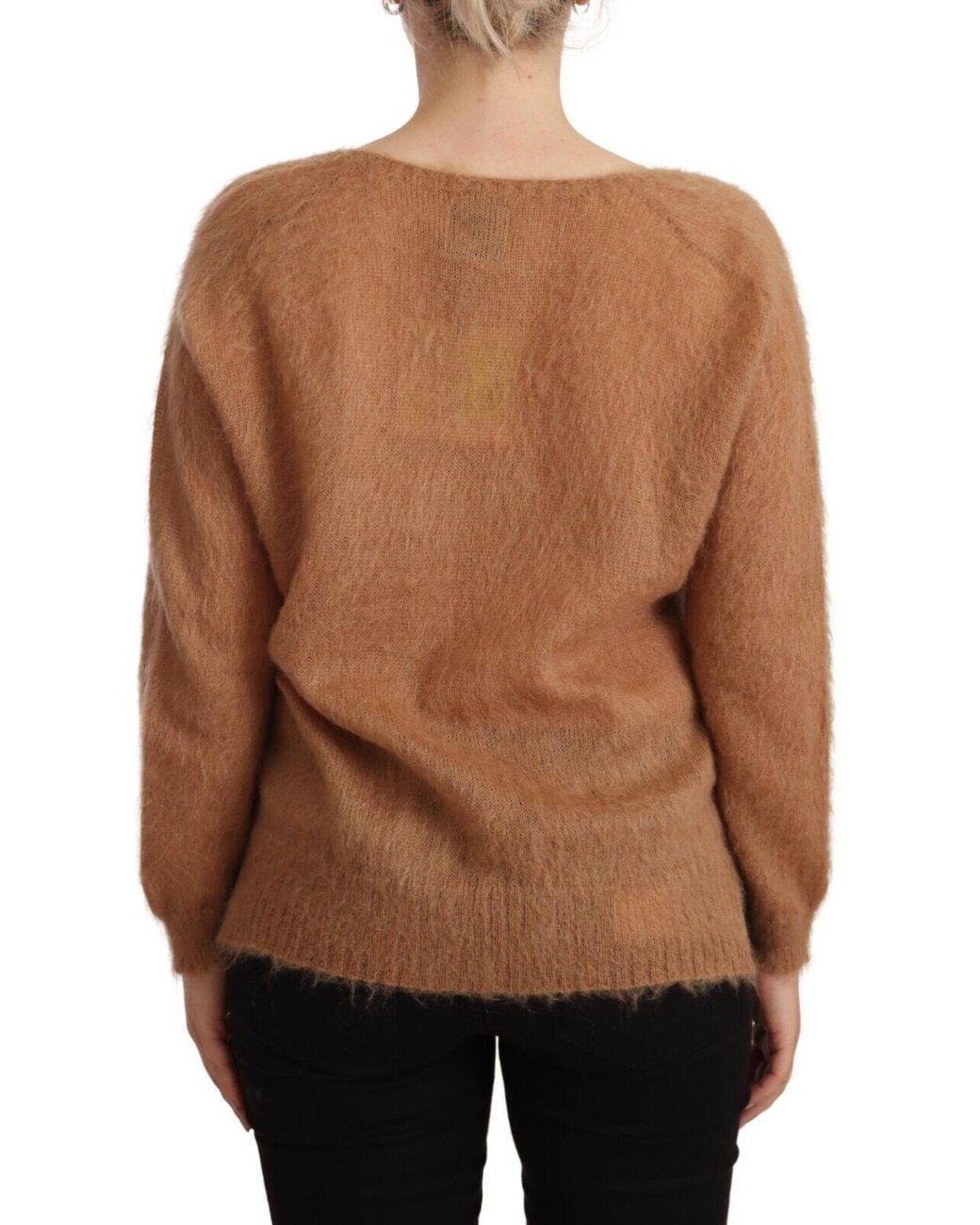 Pink Memories Brown Cardigan V-neck Long Sleeve Sweater