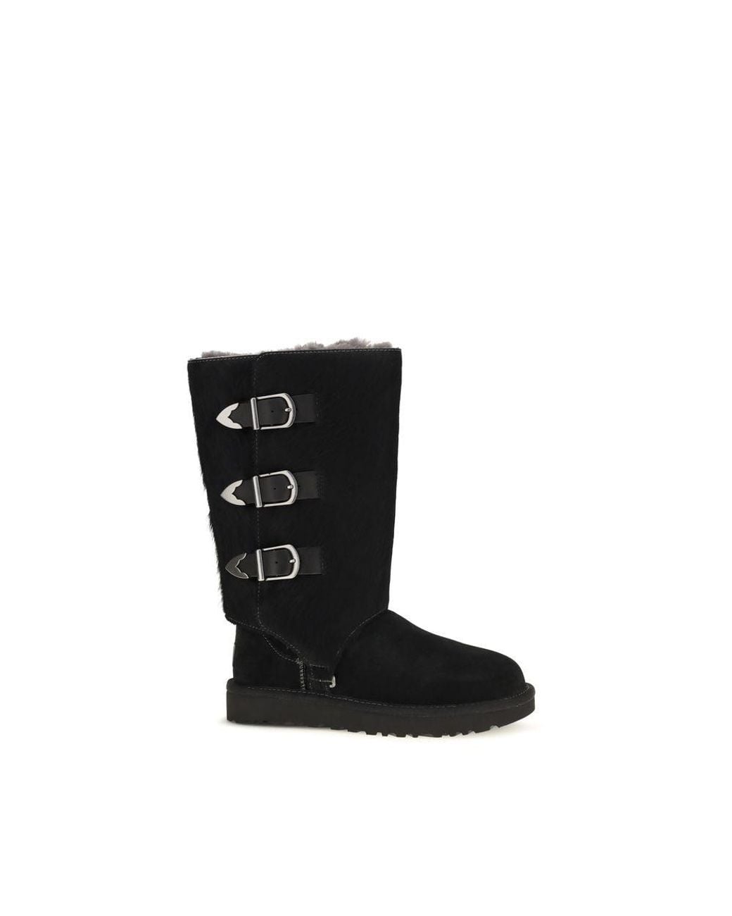 Ugg Black Suede Leather Lace