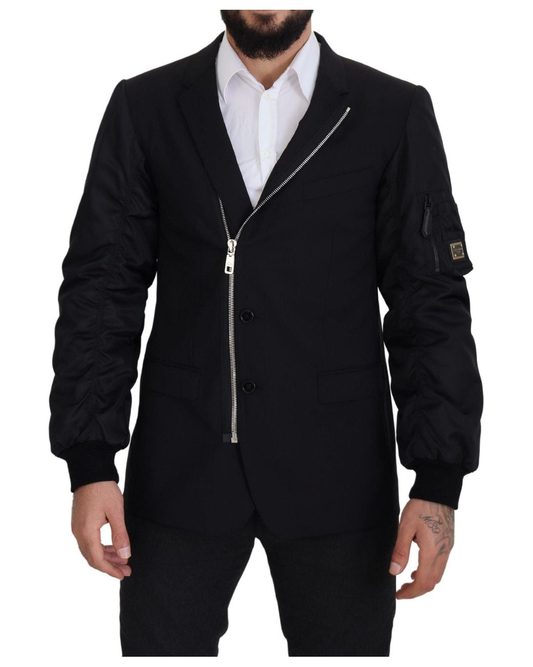 Dolce & Gabbana Blue Elegant Virgin Wool Jacket for men