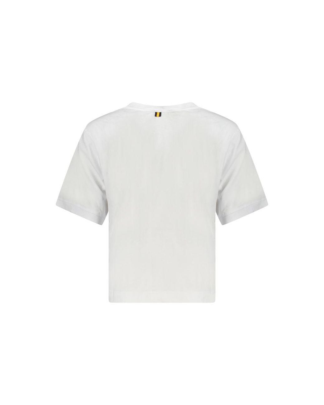 K-Way White Cotton T-shirt - L