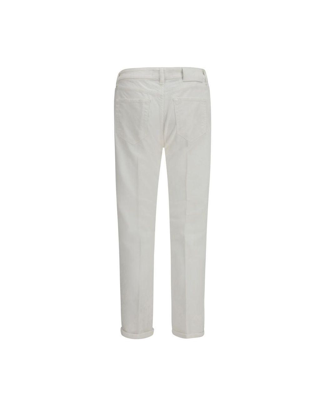 PT Torino Gray White Cotton Slim Fit Jeans for men