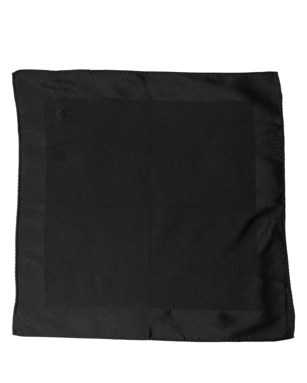 Dolce & Gabbana Black Silk Square Handerkerchief Pocket Scarf for men