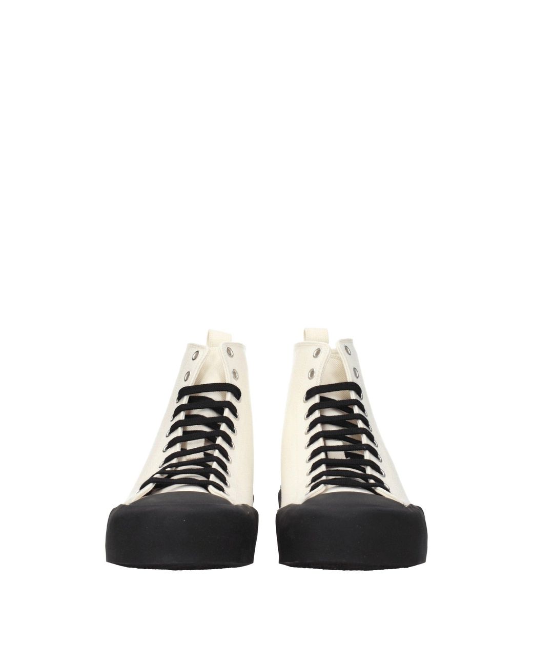 Jil Sander Natural Fabric High Top Sneakers for men