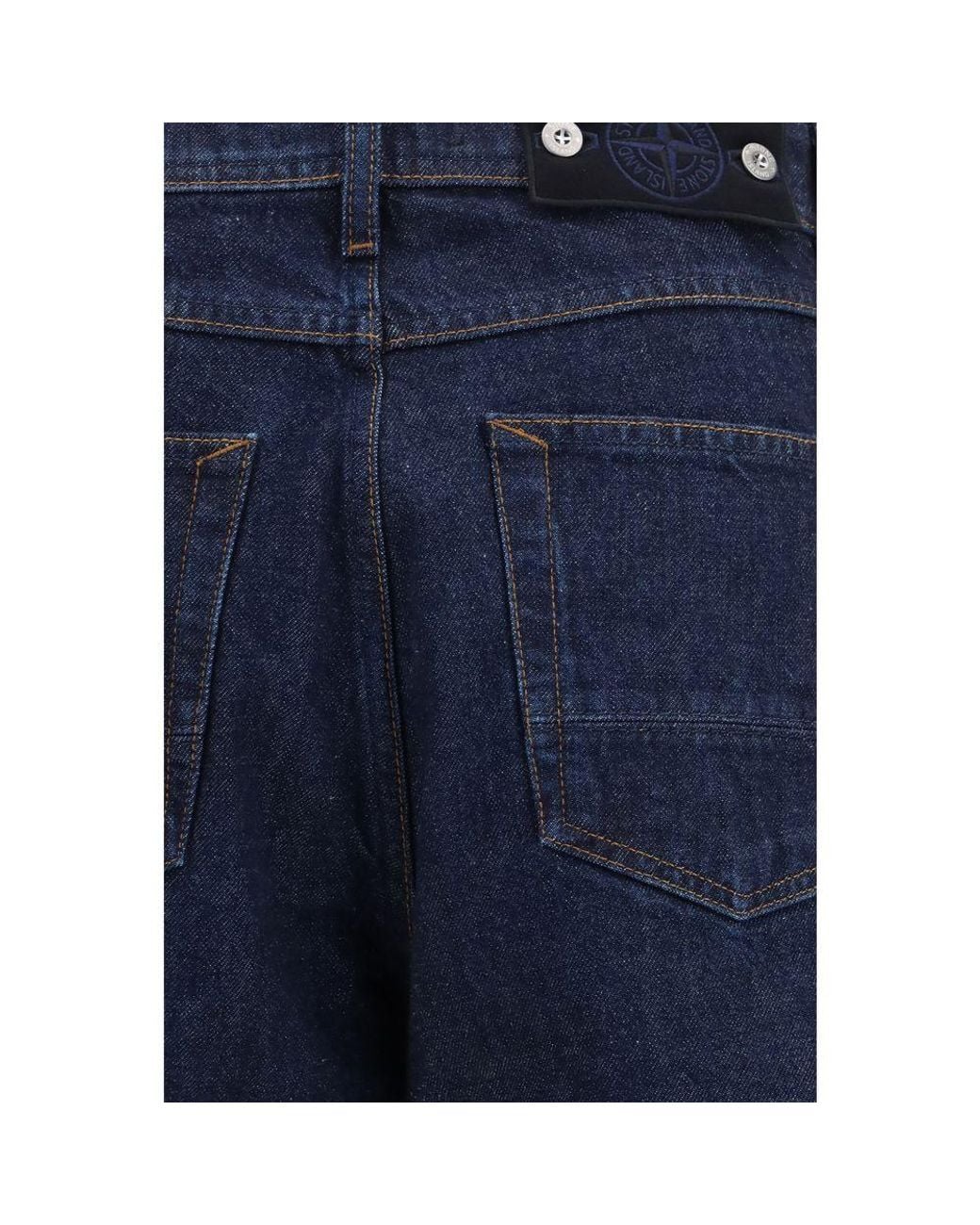 Stone Island Blue Cotton Jeans Denim for men