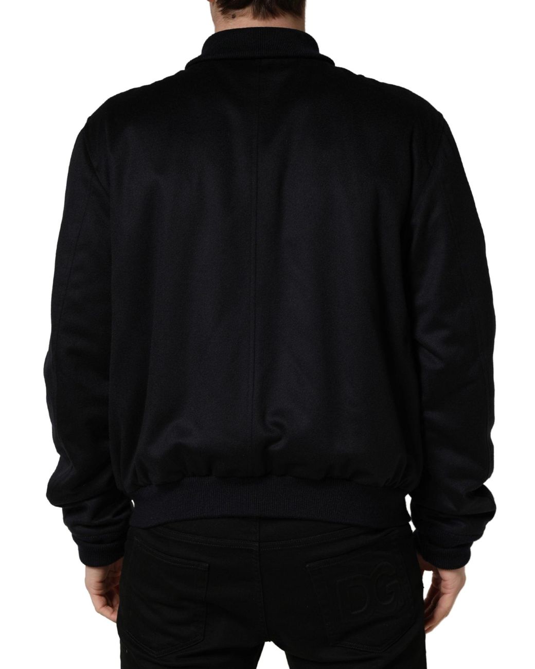 Dolce & Gabbana Black Cashmere Knitted Button Down Jacket for men