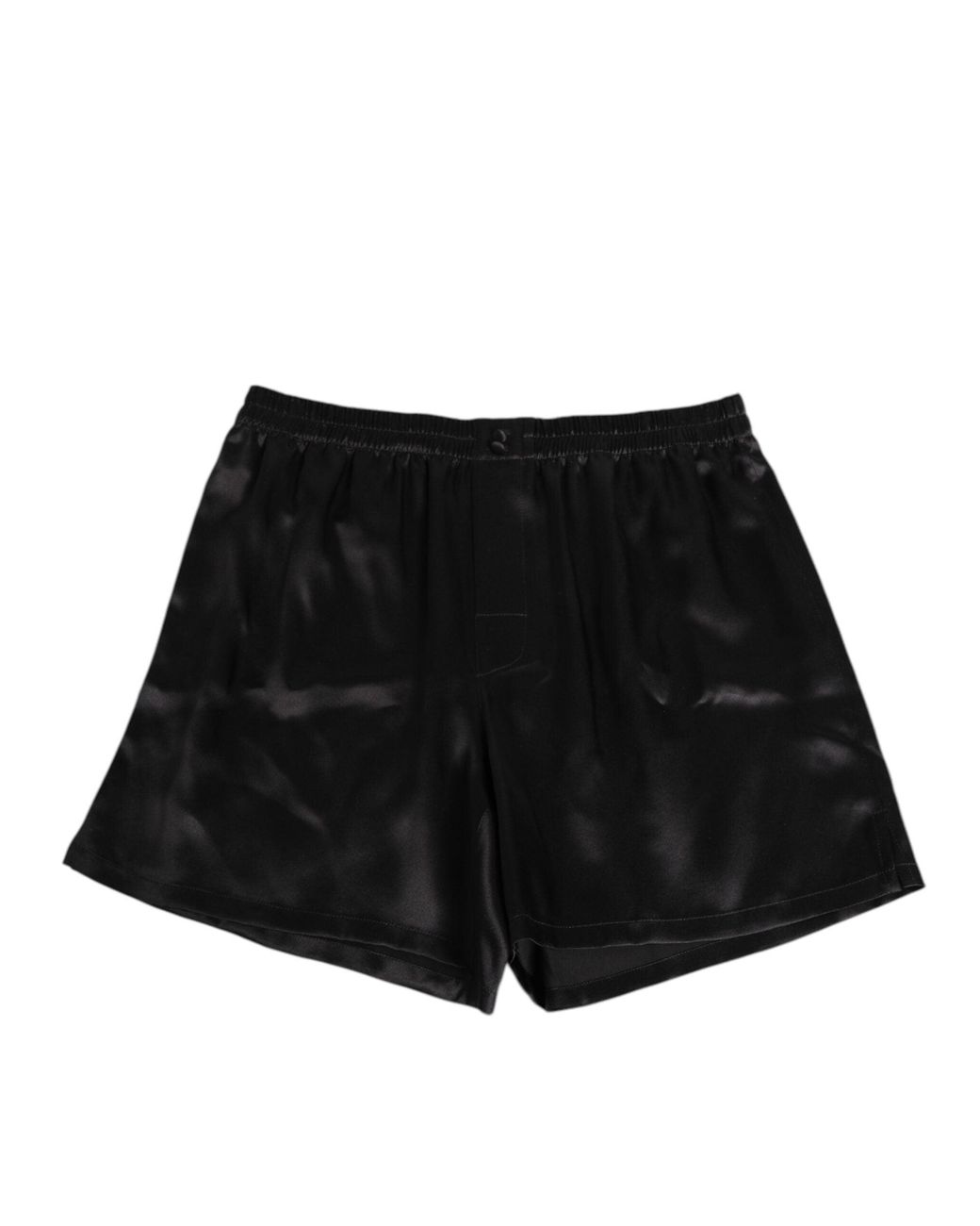 Dolce & Gabbana Black Silk Satin Elastic Men Boxer Short Swimwear for men