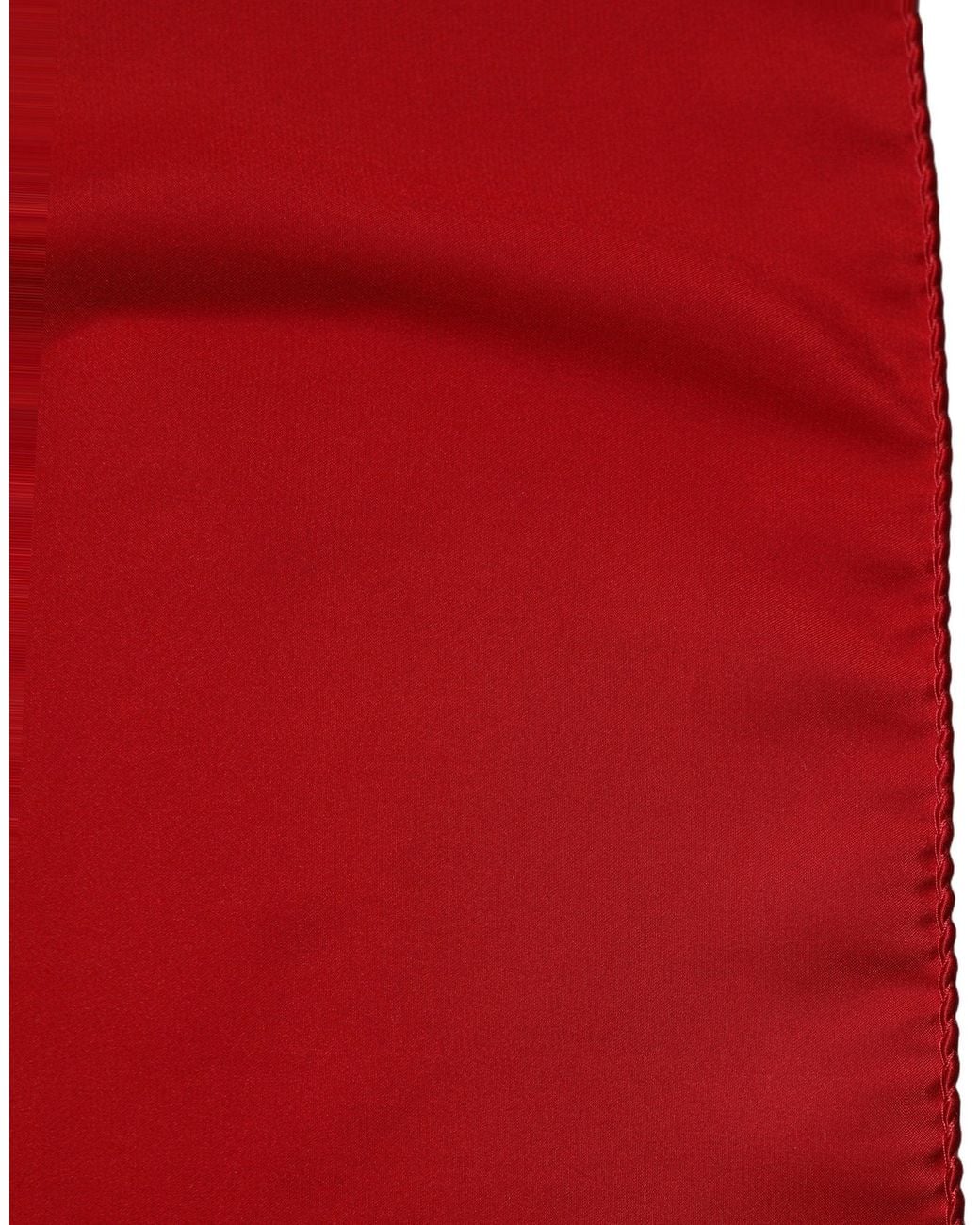 Dolce & Gabbana Red Satin Silk Foulard Handkerchief Scarf